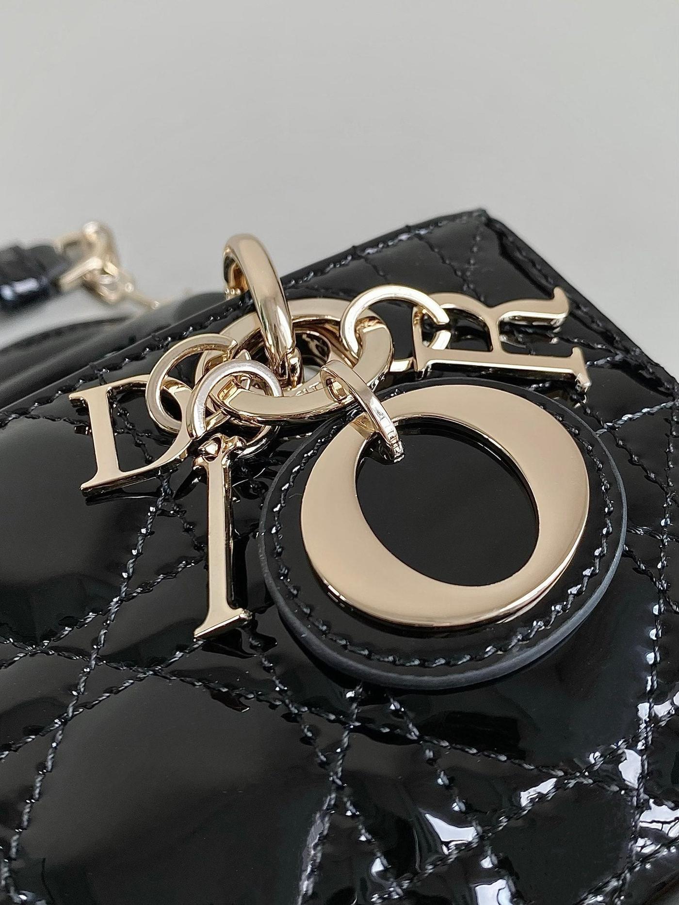 Dior Mini D-Joy 17 Lambskin Bag Black - Image 3