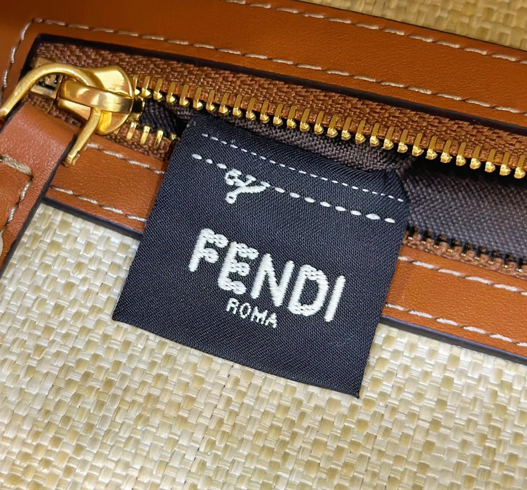 Fendi Baguette 27 Tan Beige Embroidery - Image 6