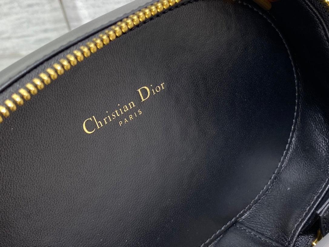 Dior Oval Camera Bag 18cm Black Cowhide Leather - Image 6