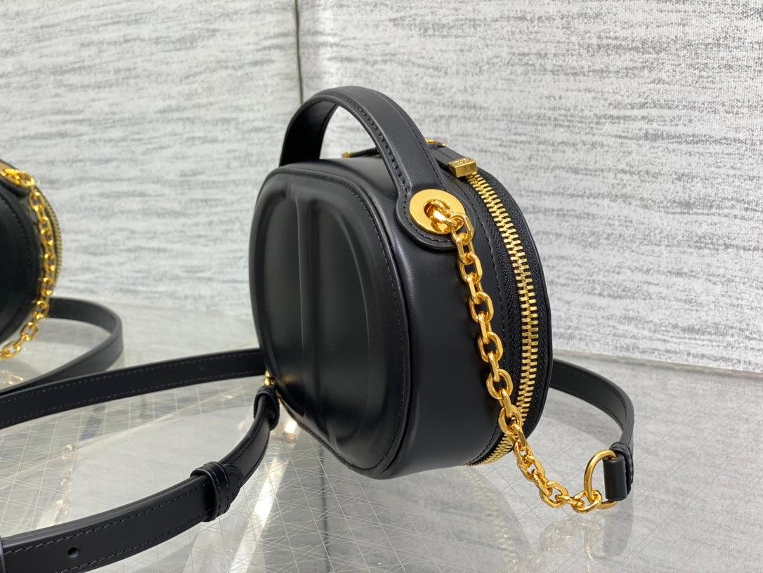 Dior Oval Camera Bag 18cm Black Cowhide Leather - Image 5