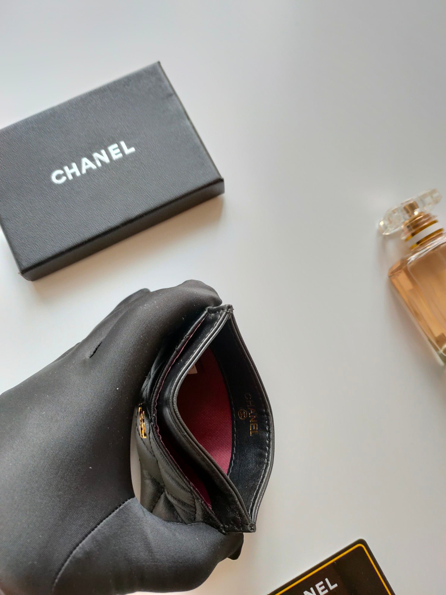 CHANEL Lambskin Classic Gold CC Card Case - Image 4