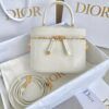 Dior Signature Vanity 16 Lambskin Bag White