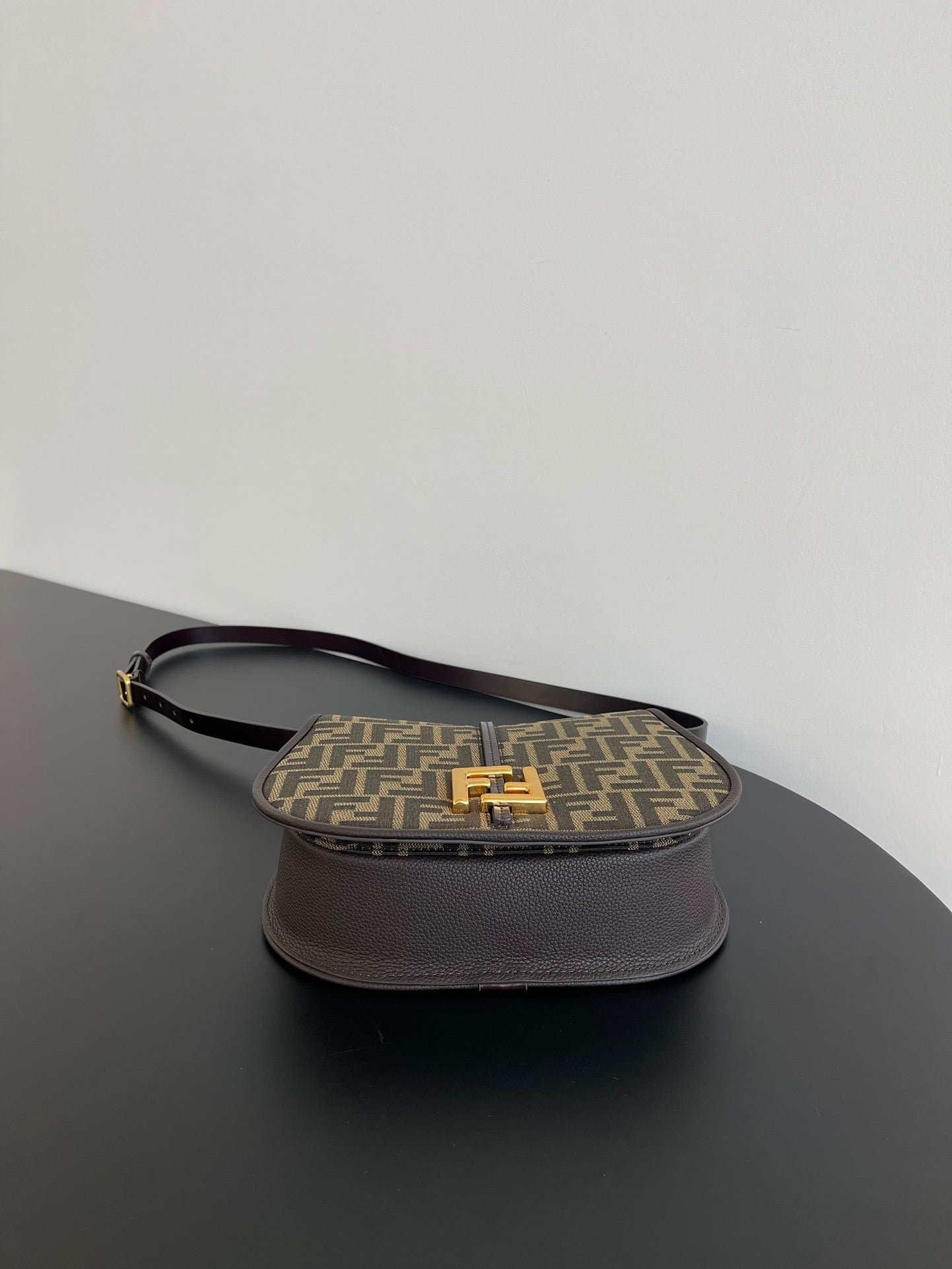 Alternative view of Fendi C'mon Medium Jacquard Calfskin