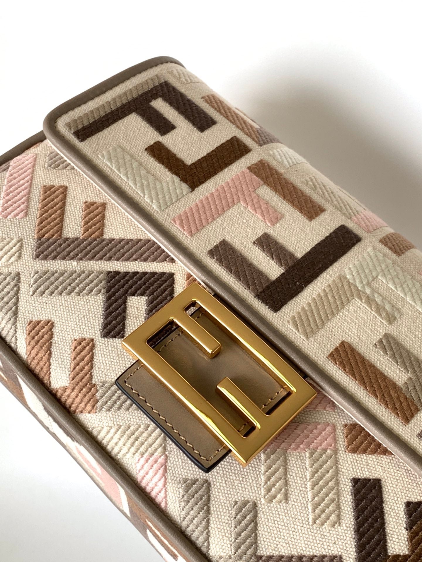 Alternative view of Fendi Baguette 27 Multicolour Embroidery Canvas Bag