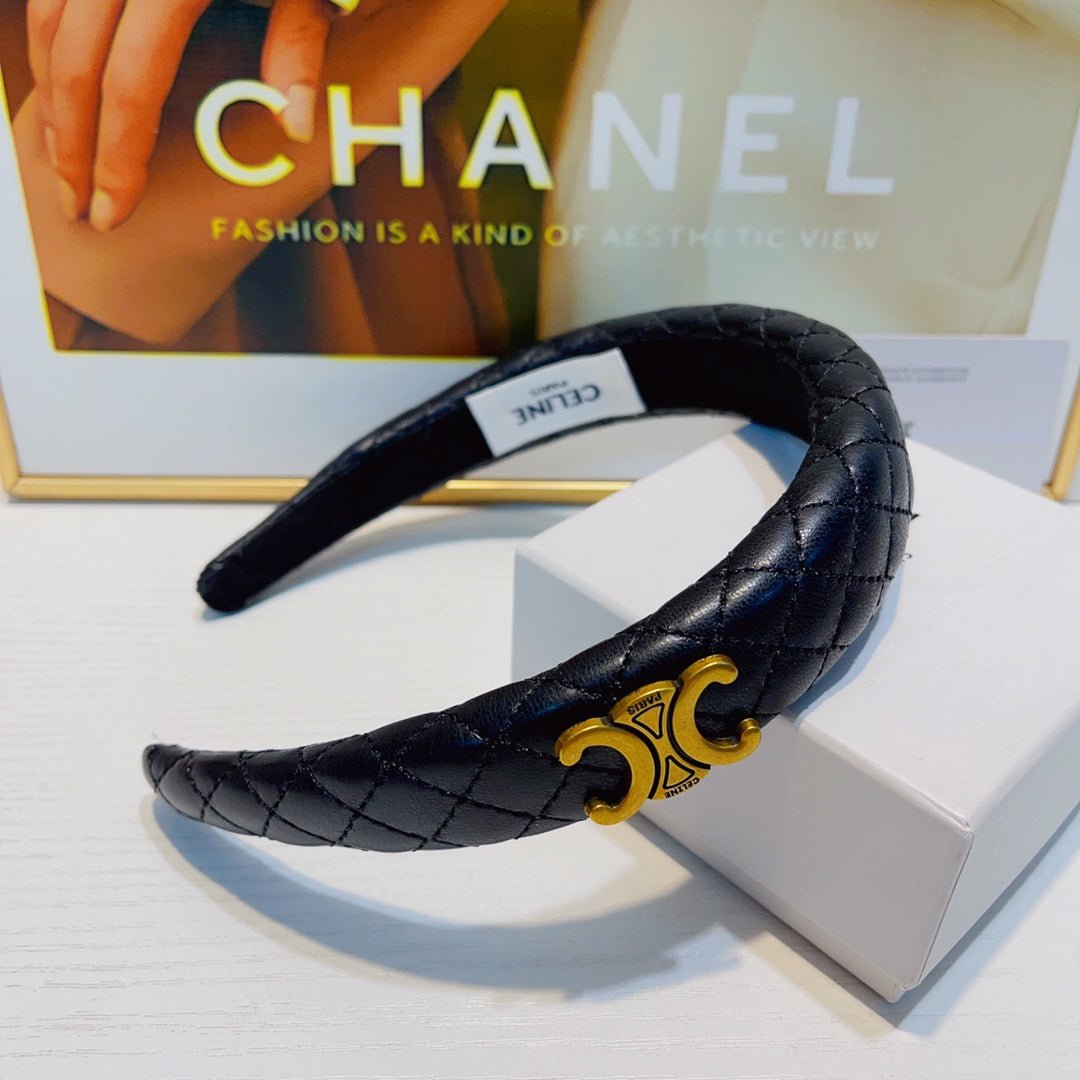 Alternative view of CHANEL BLACK LAMBSKIN HAIRBAND 925628