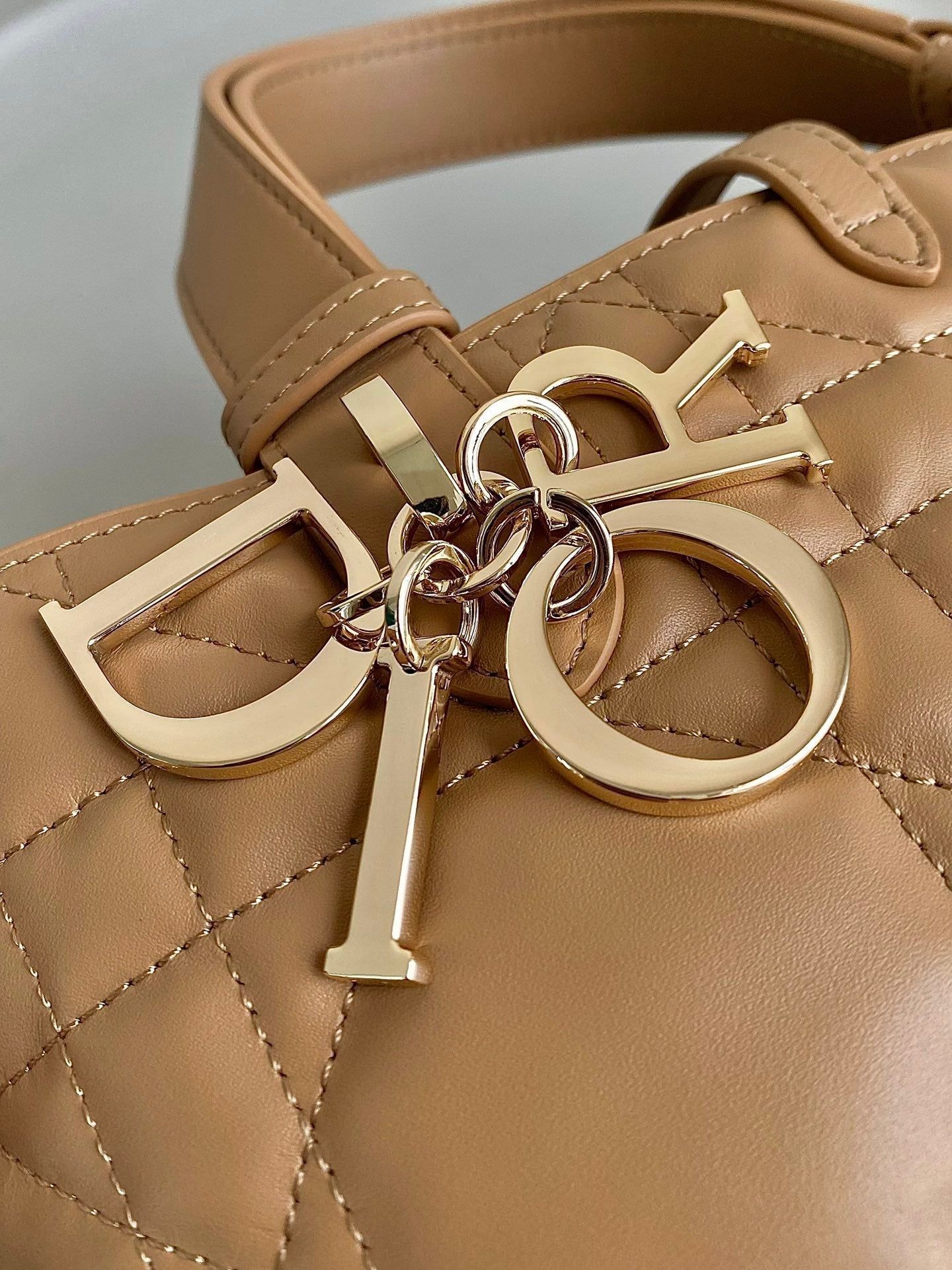 Dior Toujours 28 Beige Calfskin Tote - Image 6