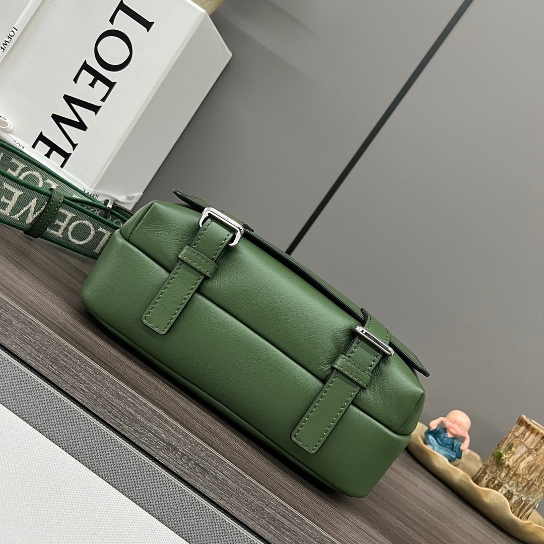 Alternative view of Loewe XS Military Messenger Bag 24.5 Olive Green Cowhide