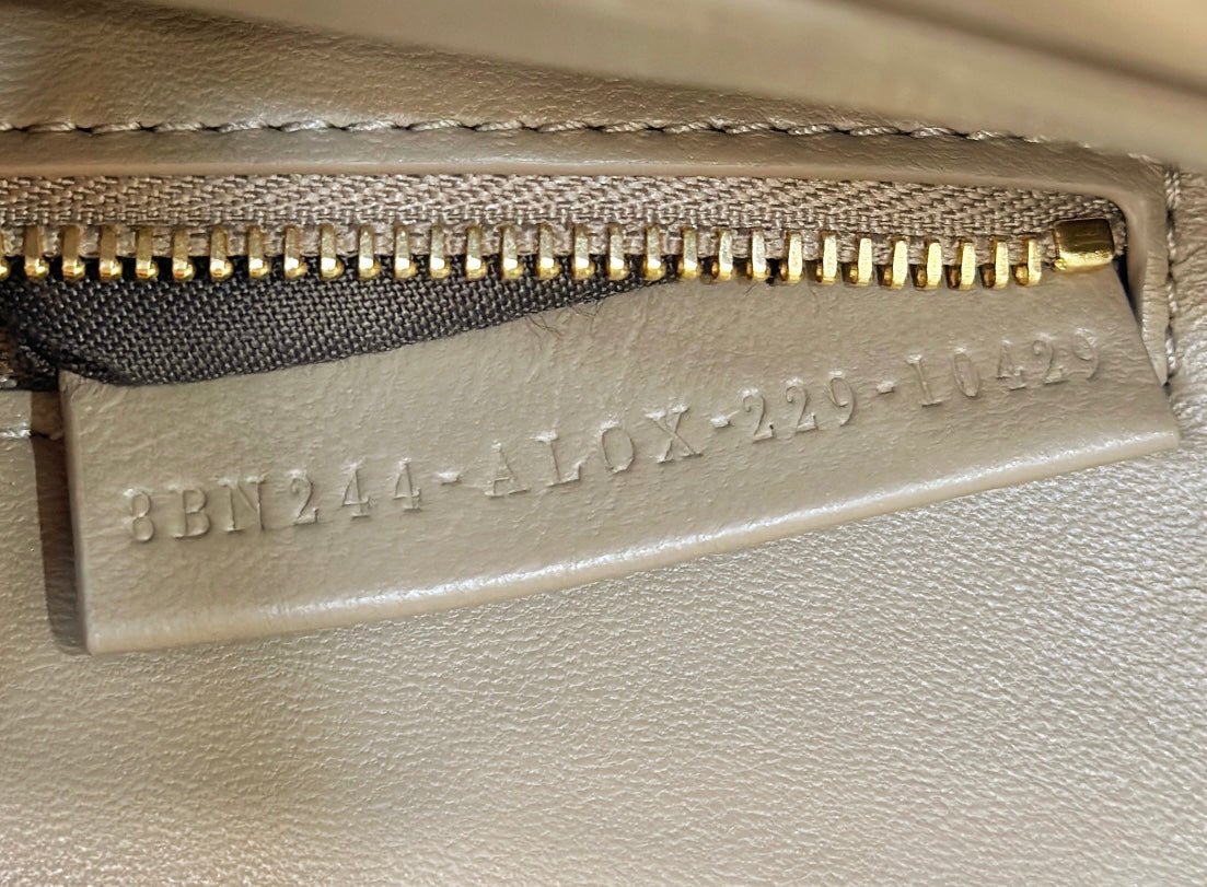 Fendi Peekaboo 24 White Mix Brown Interlaced Calfskin - Image 7