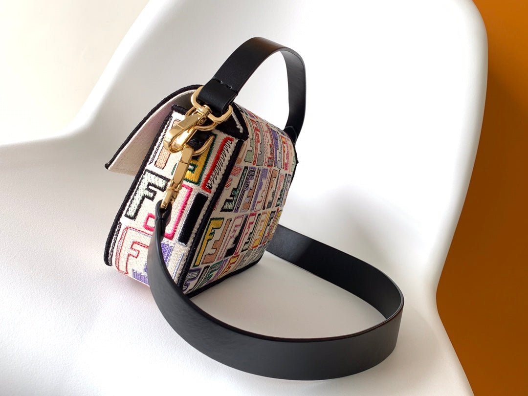 Fendi Baguette 27 Black Multicolour Embroidery - Image 7