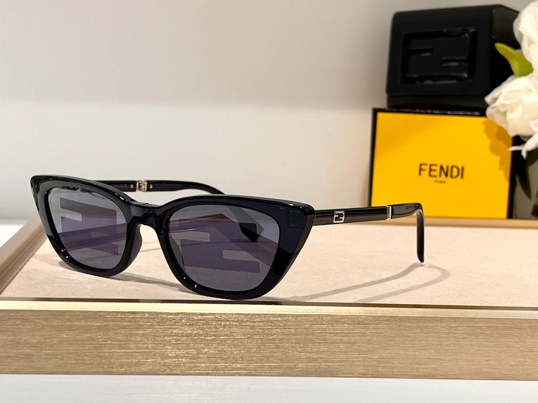 Alternative view of FENDI Cat Eye Black Frame FF Sunglasses