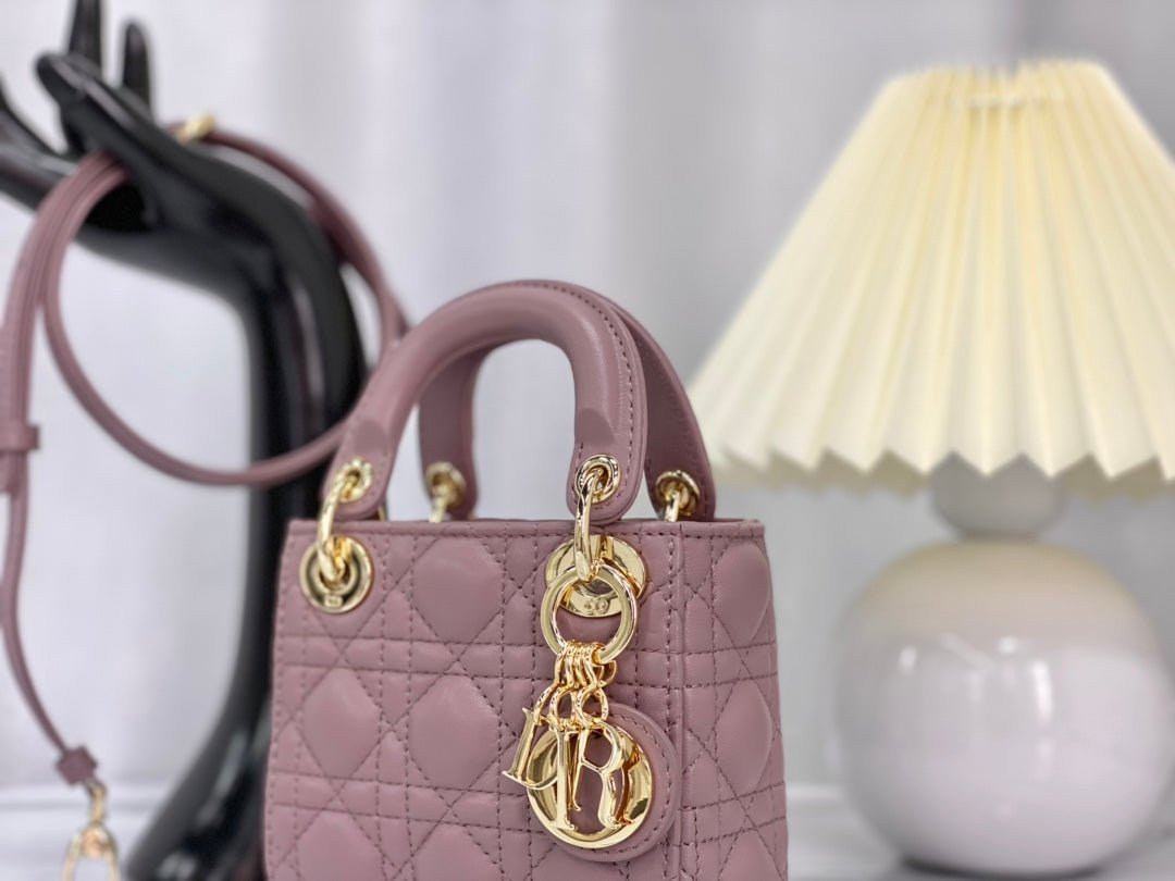 Dior Micro Lady 12 Lambskin Bag Light Purple - Image 5