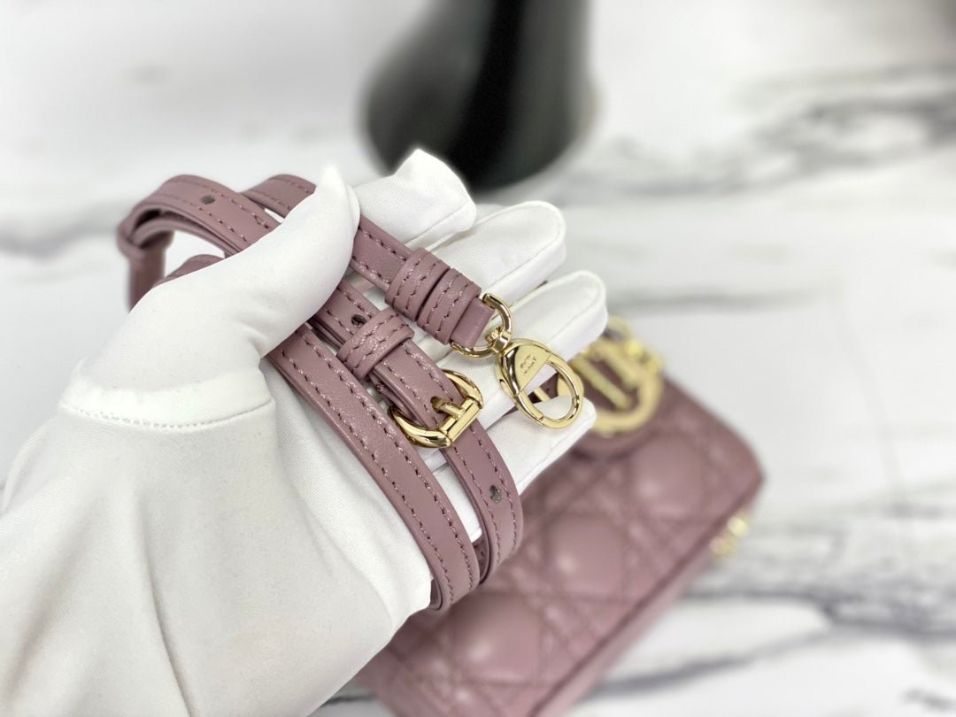 Dior Micro Lady 12 Lambskin Bag Light Purple - Image 7