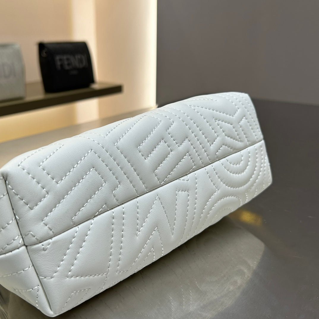 Fendi First Mini 25 White Calfskin Silver Hardware - Image 7