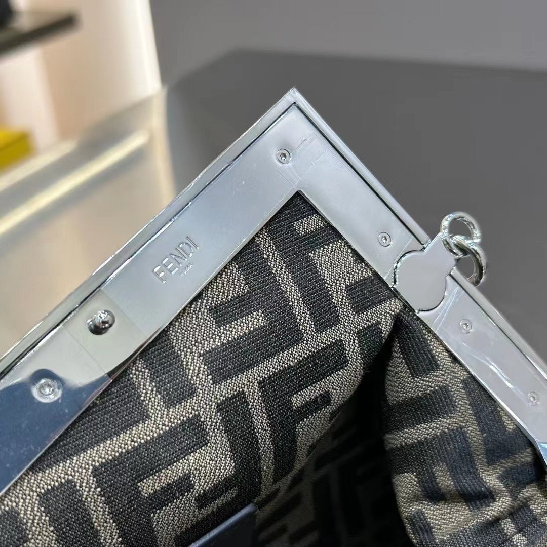 Fendi First Mini 25 White Calfskin Silver Hardware - Image 8
