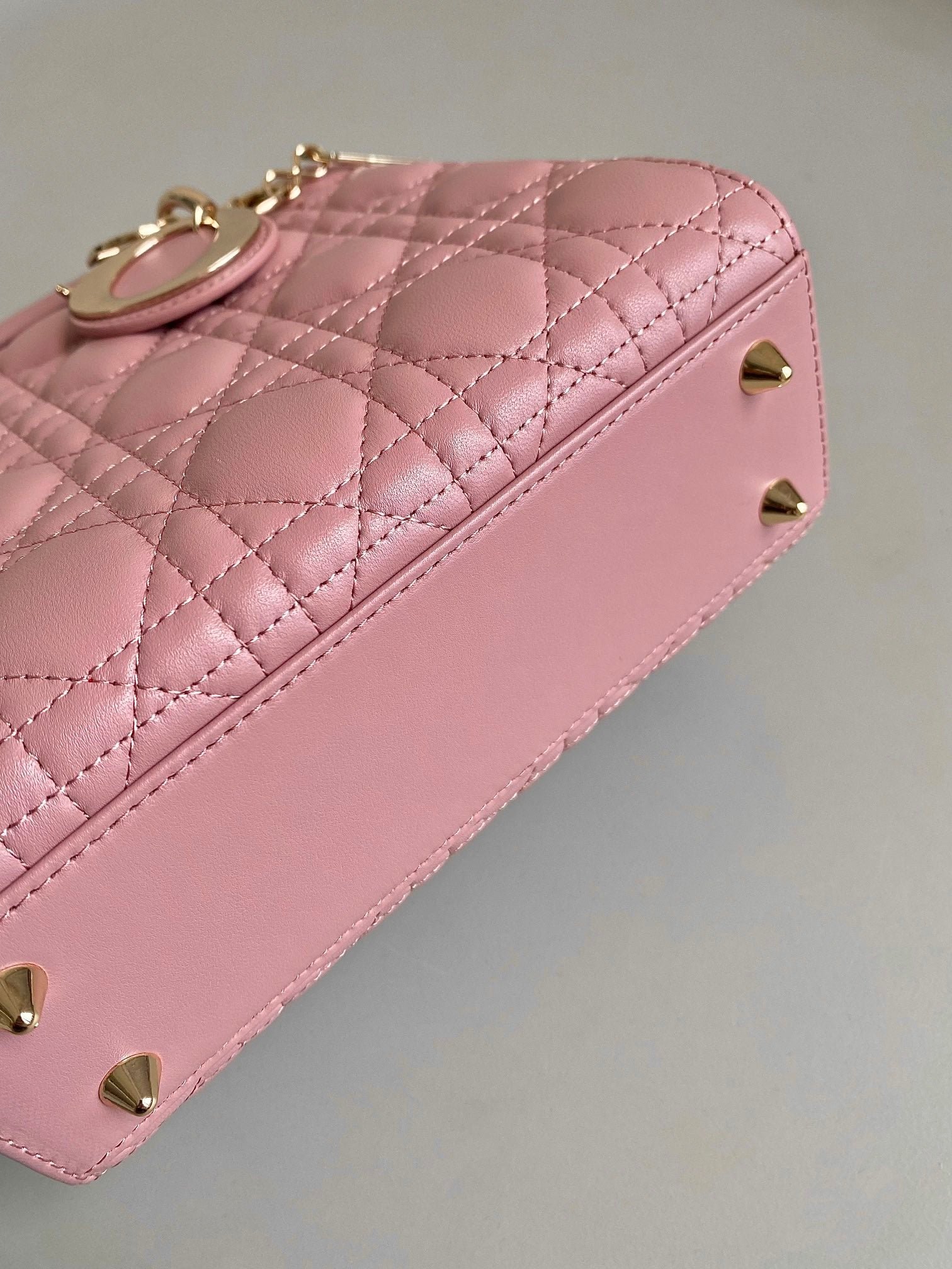 Dior Lady Powder Pink Quilted Shoulder Bag - Image 3