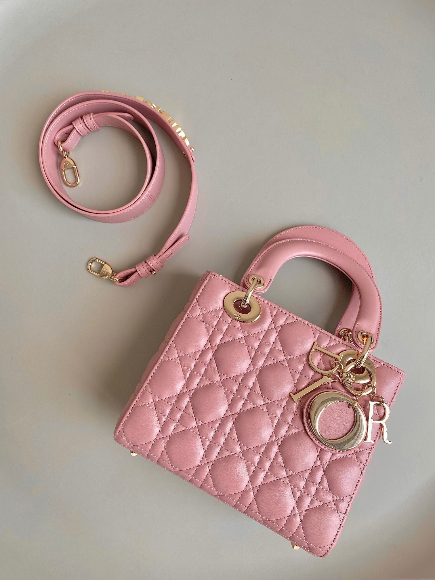 Dior Lady Powder Pink Quilted Shoulder Bag - Image 4