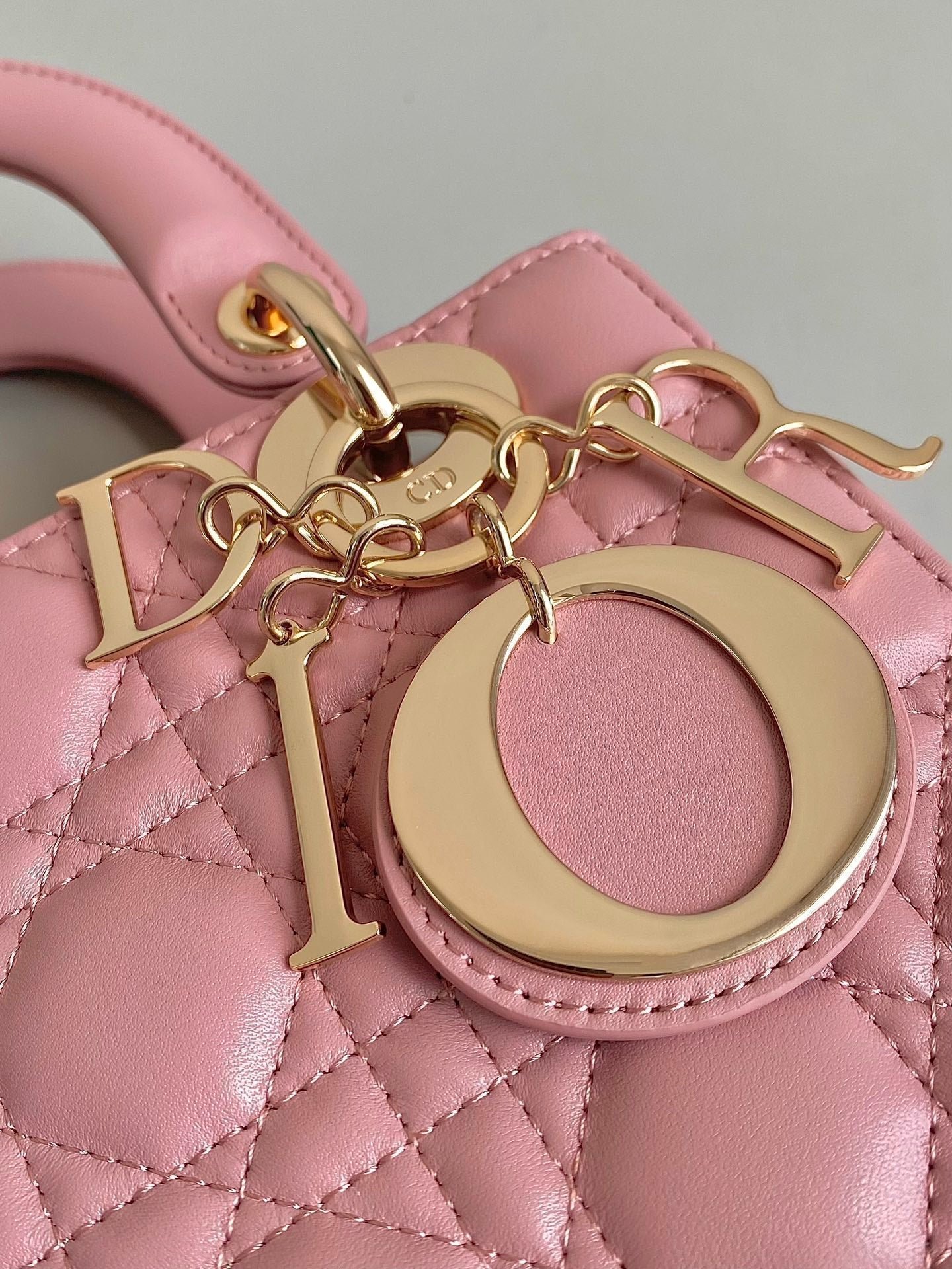 Dior Lady Powder Pink Quilted Shoulder Bag - Image 6
