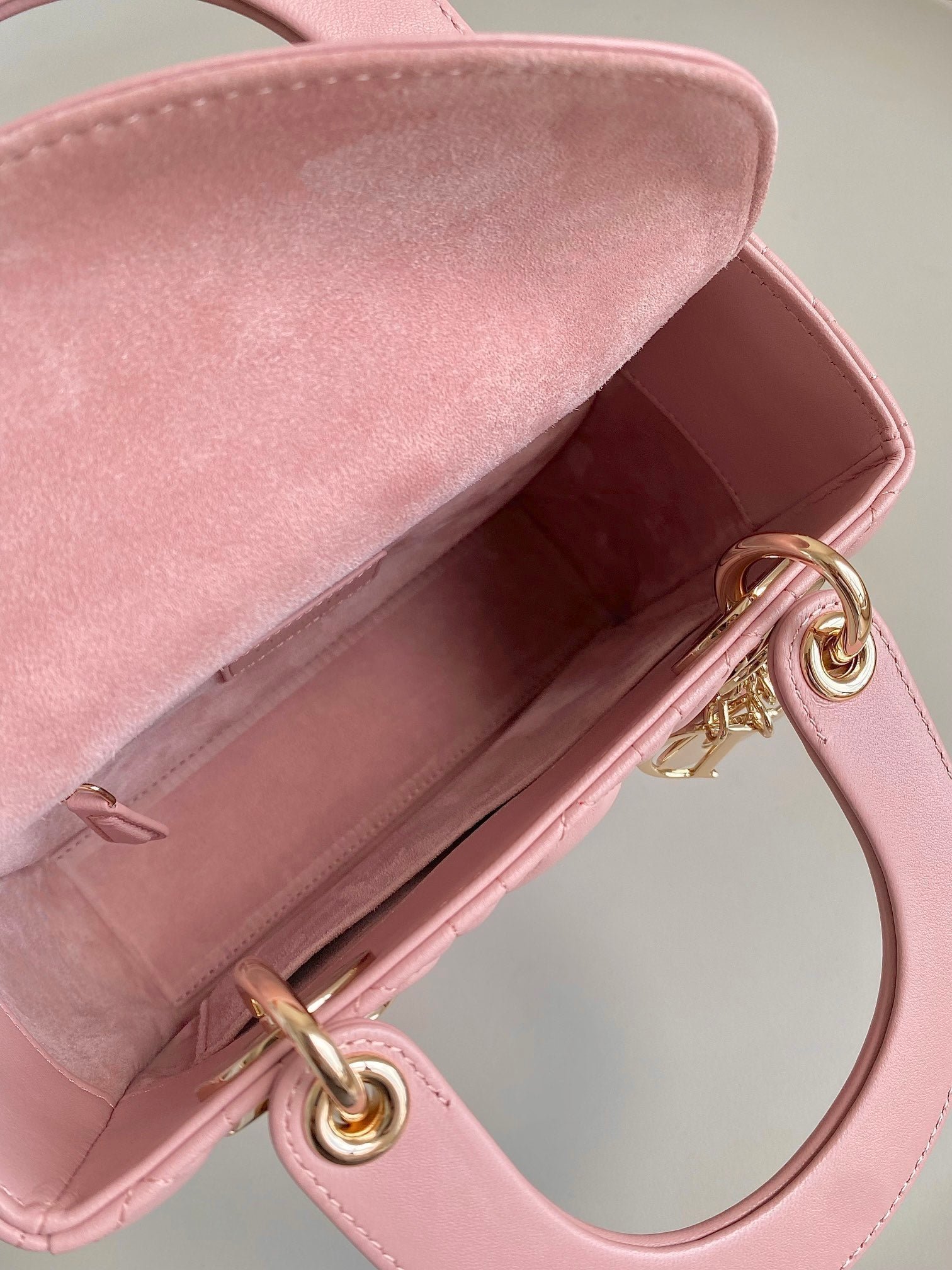 Dior Lady Powder Pink Quilted Shoulder Bag - Image 7