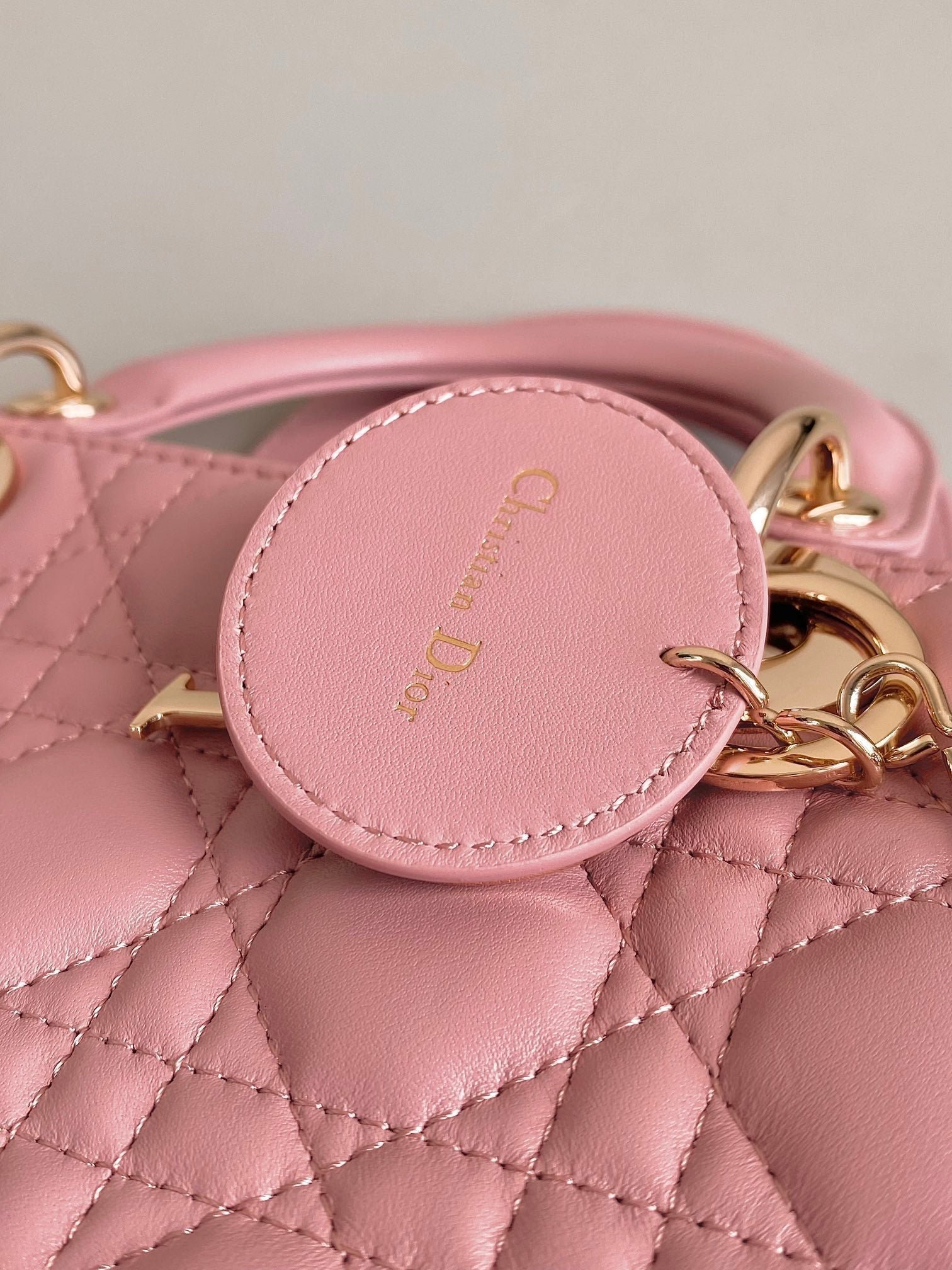 Dior Lady Powder Pink Quilted Shoulder Bag - Image 8