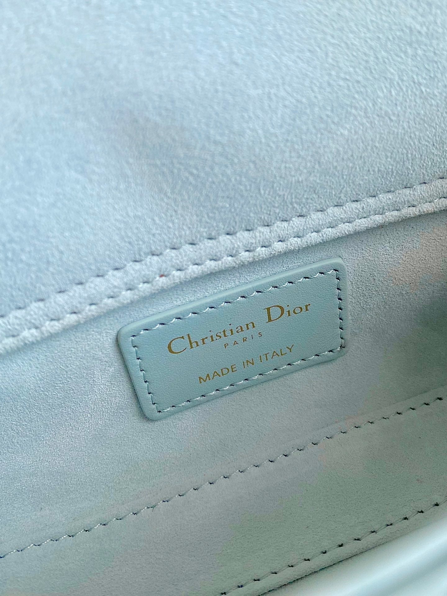 Dior Mini D-Joy 17 Lambskin Bag Light Blue - Image 5