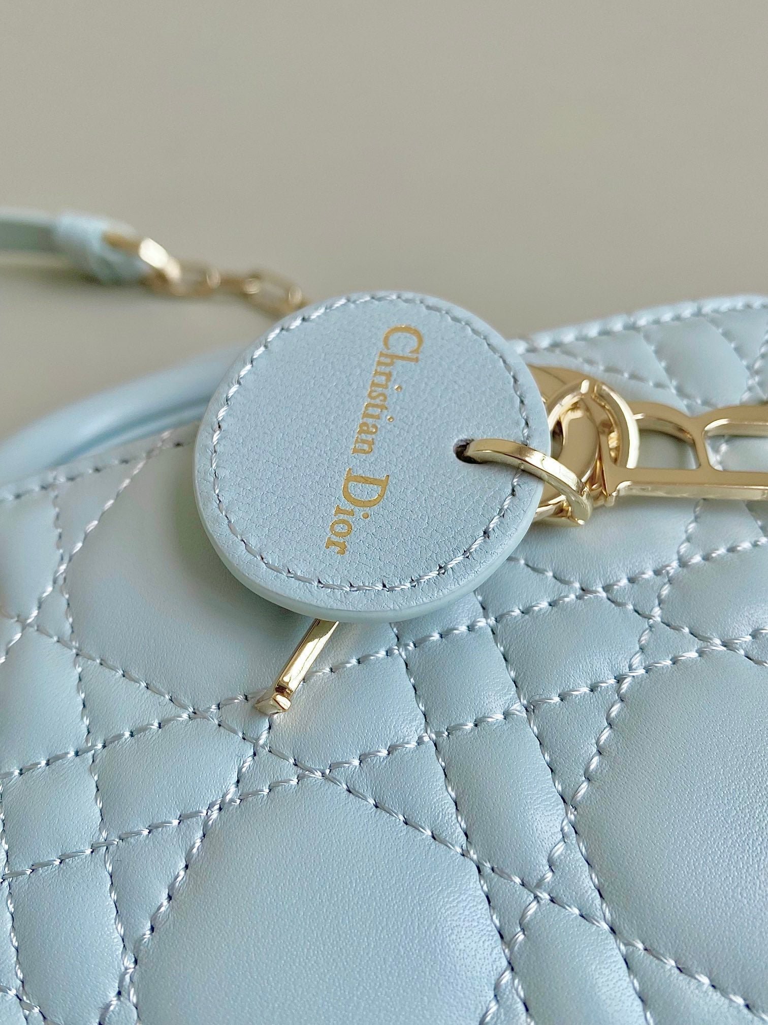 Dior Mini D-Joy 17 Lambskin Bag Light Blue - Image 7