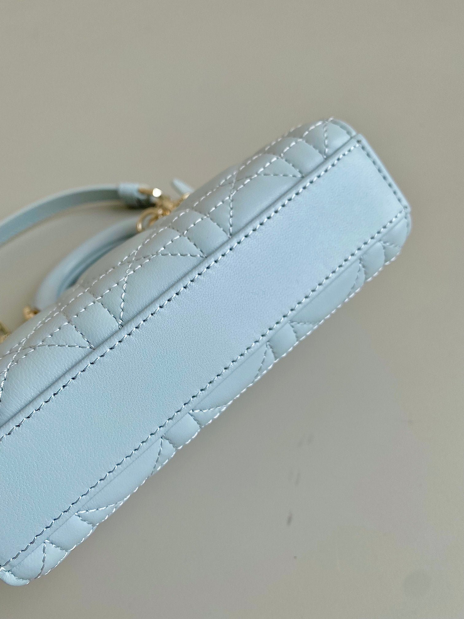 Dior Mini D-Joy 17 Lambskin Bag Light Blue - Image 8
