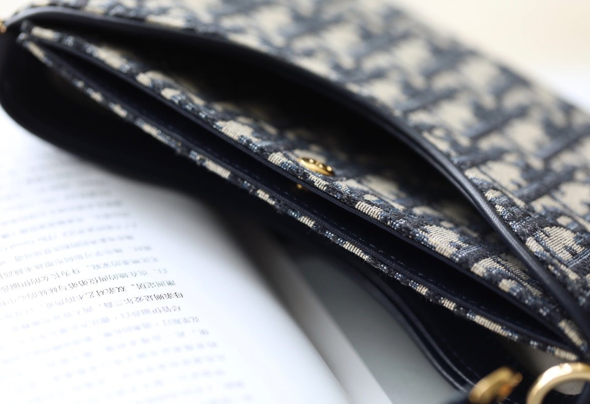 Dior Mini 21 Chain Black Oblique Jacquard Bag - Image 7