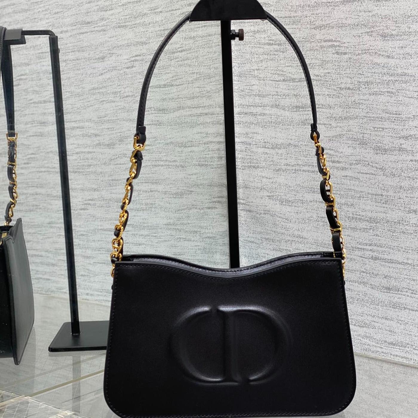 Dior Hobo Signature 23 Black Lambskin Bag