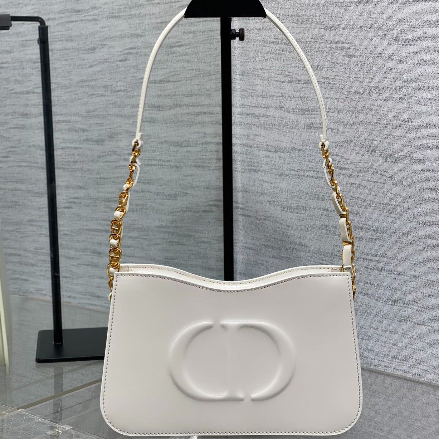 Dior Hobo Signature 23 White Lambskin Bag