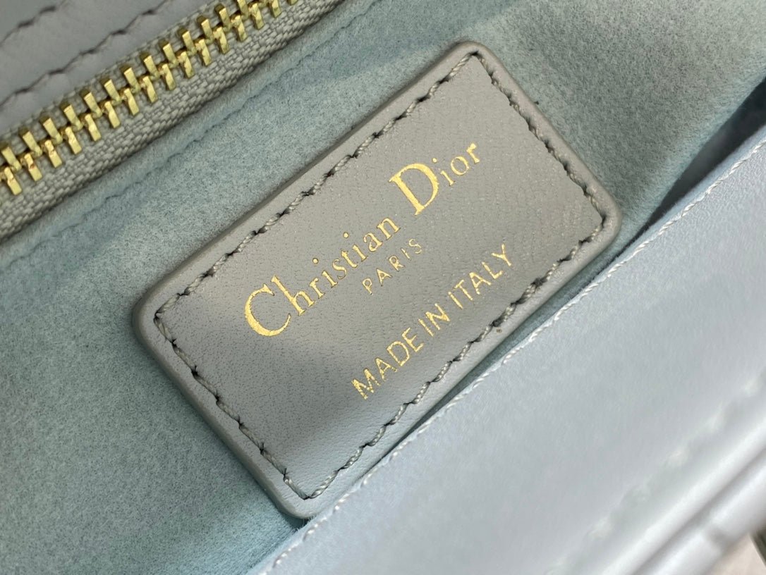 Dior Lady Mini Marian Blue Lambskin Bag - Image 8