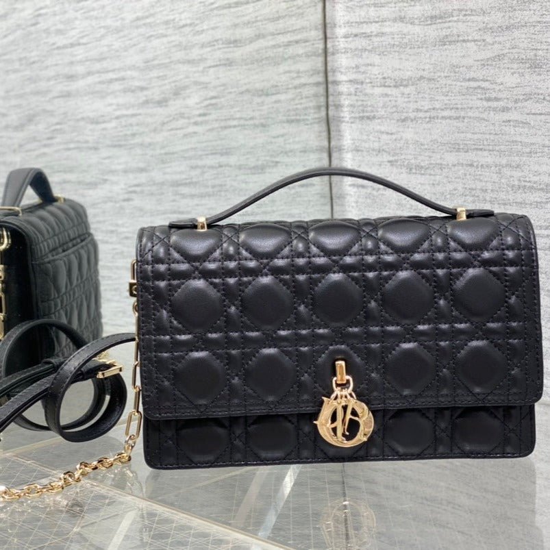 Dior Miss CD Top Handle Lambskin Quilted  Bag