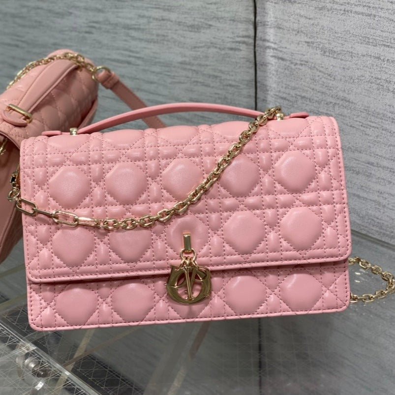 Dior Miss CD Top Handle Pink Lambskin Bag