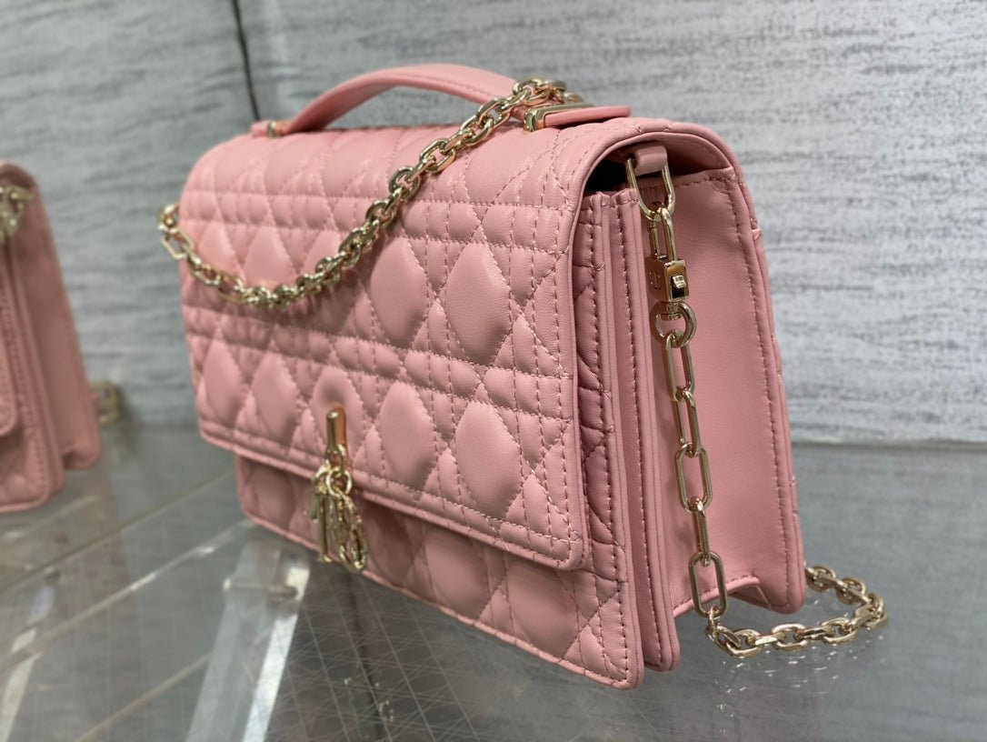 Dior Miss CD Top Handle Pink Lambskin Bag - Image 6