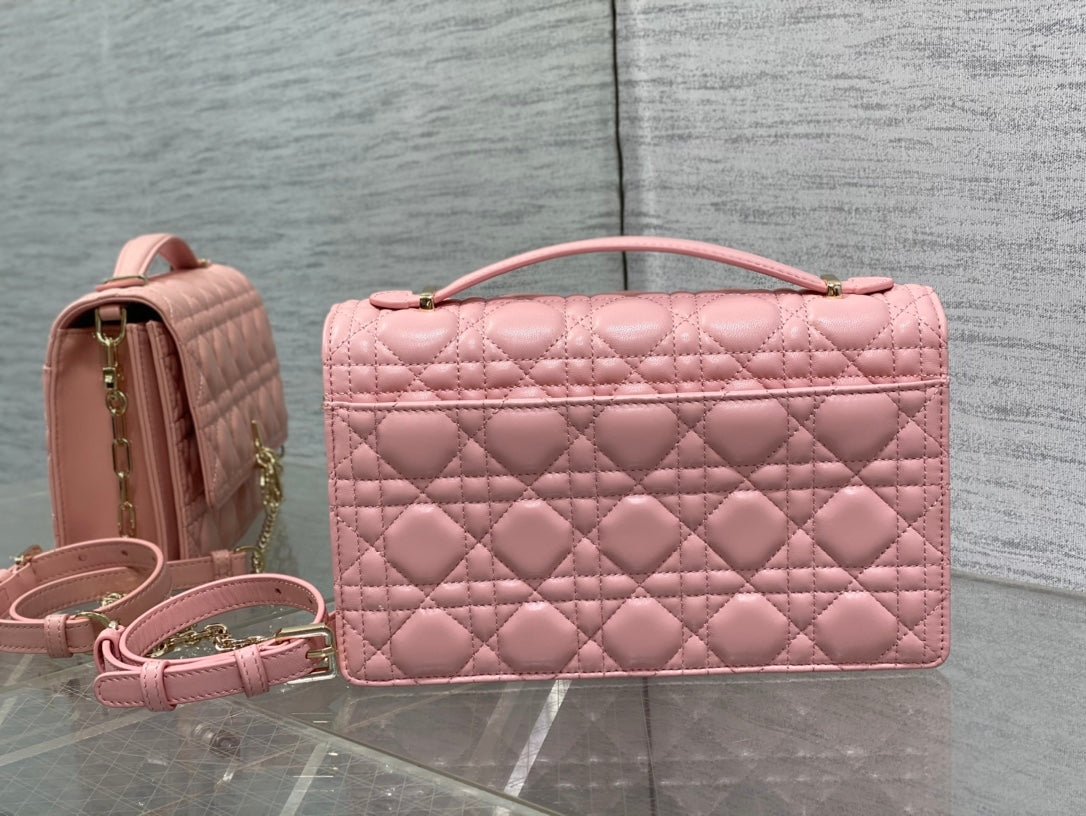 Dior Miss CD Top Handle Pink Lambskin Bag - Image 7