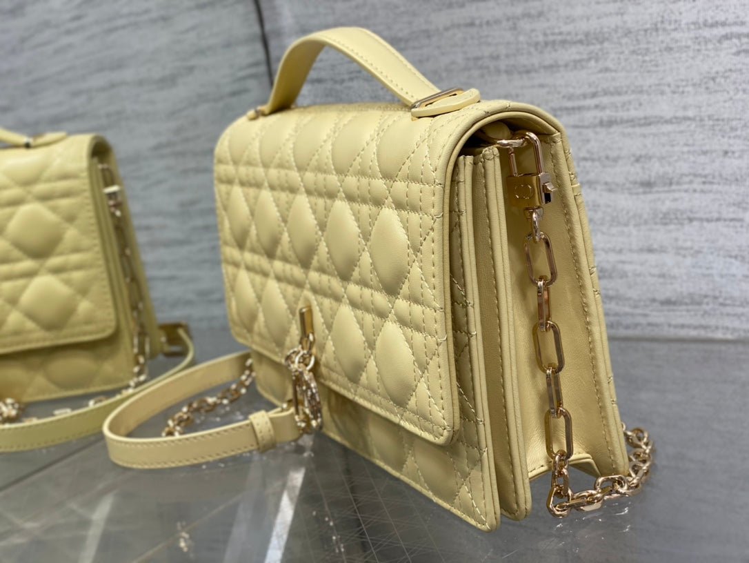 Dior Miss CD Top Handle Lime Lambskin Bag - Image 3