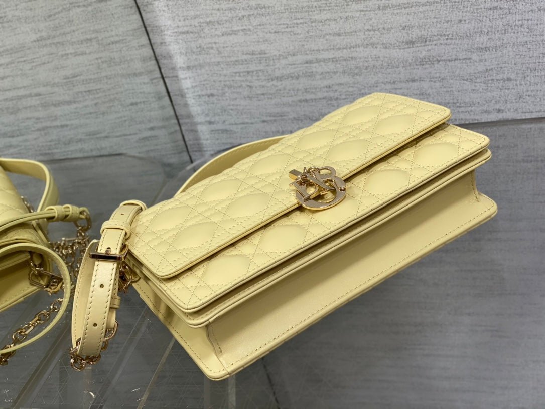 Dior My CD 24 Light Yellow Lambskin Bag - Image 6