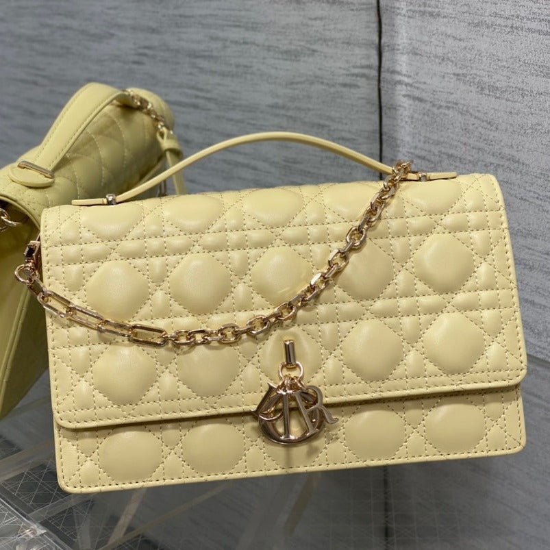 Dior Miss CD Top Handle Lime Lambskin Bag