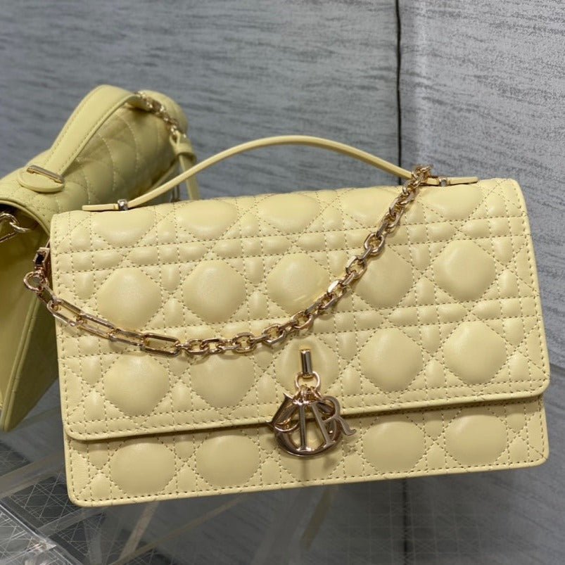 Dior My CD 24 Light Yellow Lambskin Bag