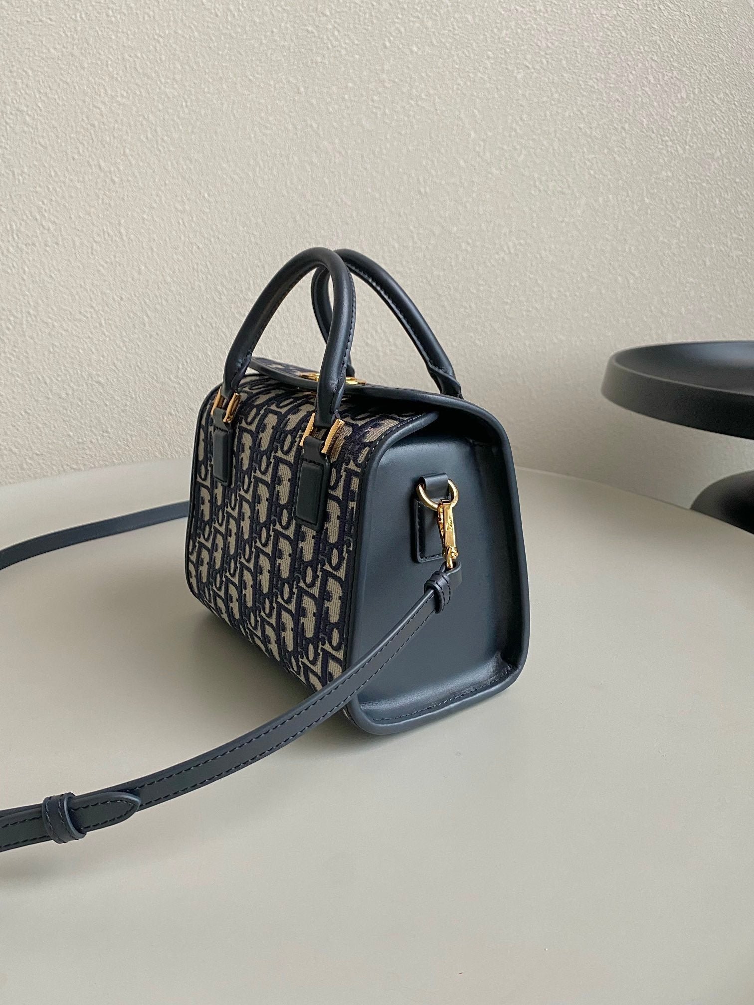 Alternative view of Dior Boston 20 Jacquard Handbag Blue