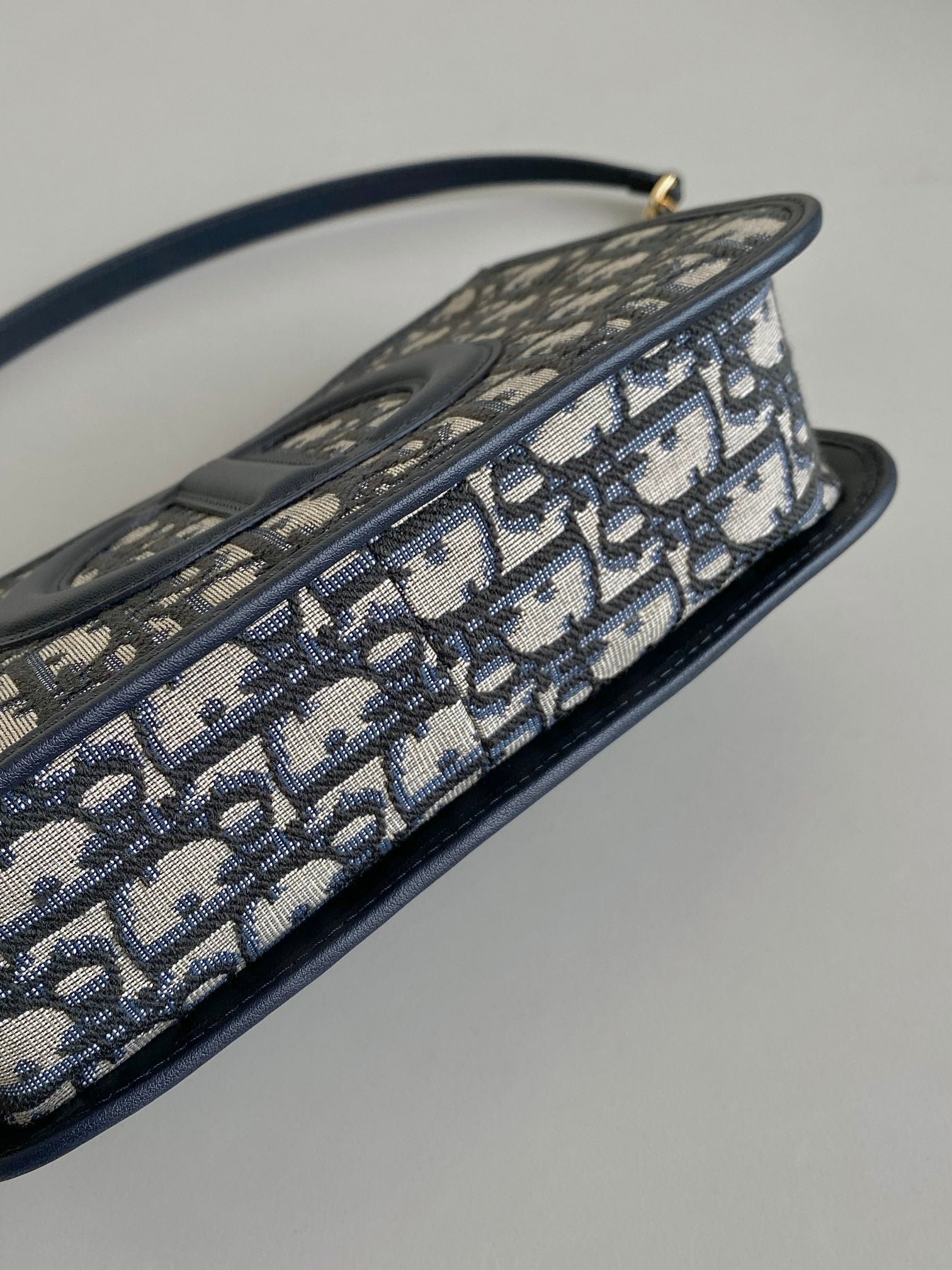 Dior Mini Hobo 23 Jacquard Bag Blue - Image 7