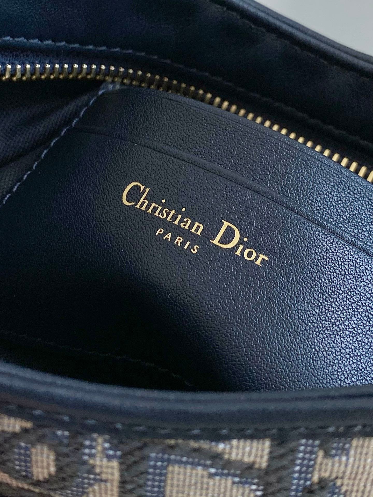 Dior Mini Hobo 23 Jacquard Bag Blue - Image 5