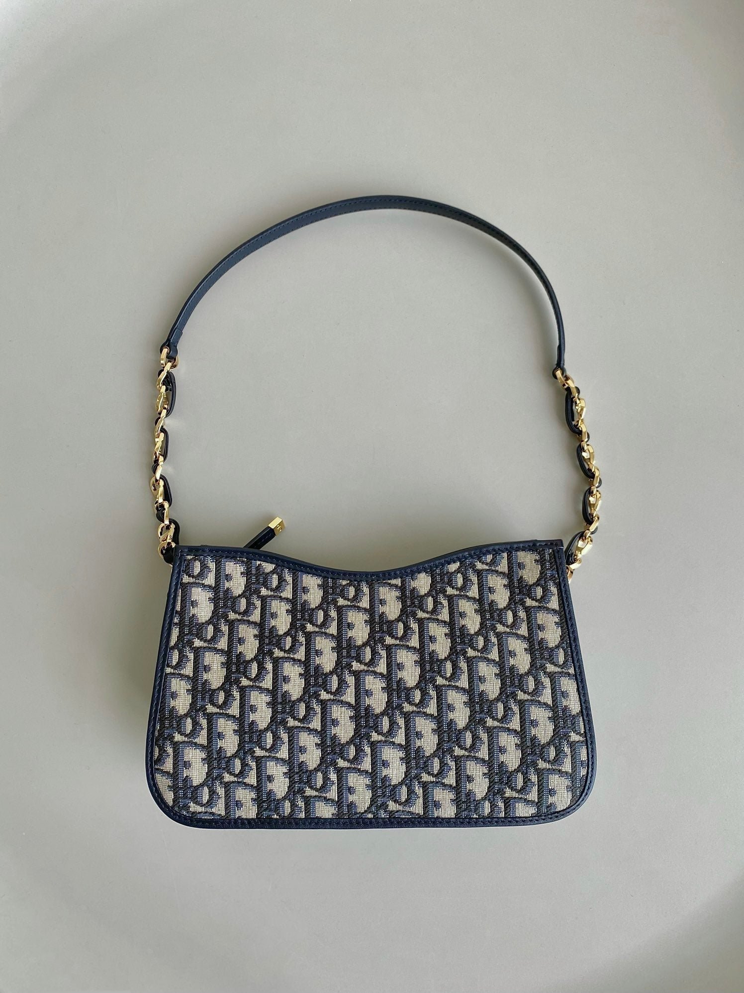 Dior Mini Hobo 23 Jacquard Bag Blue - Image 3