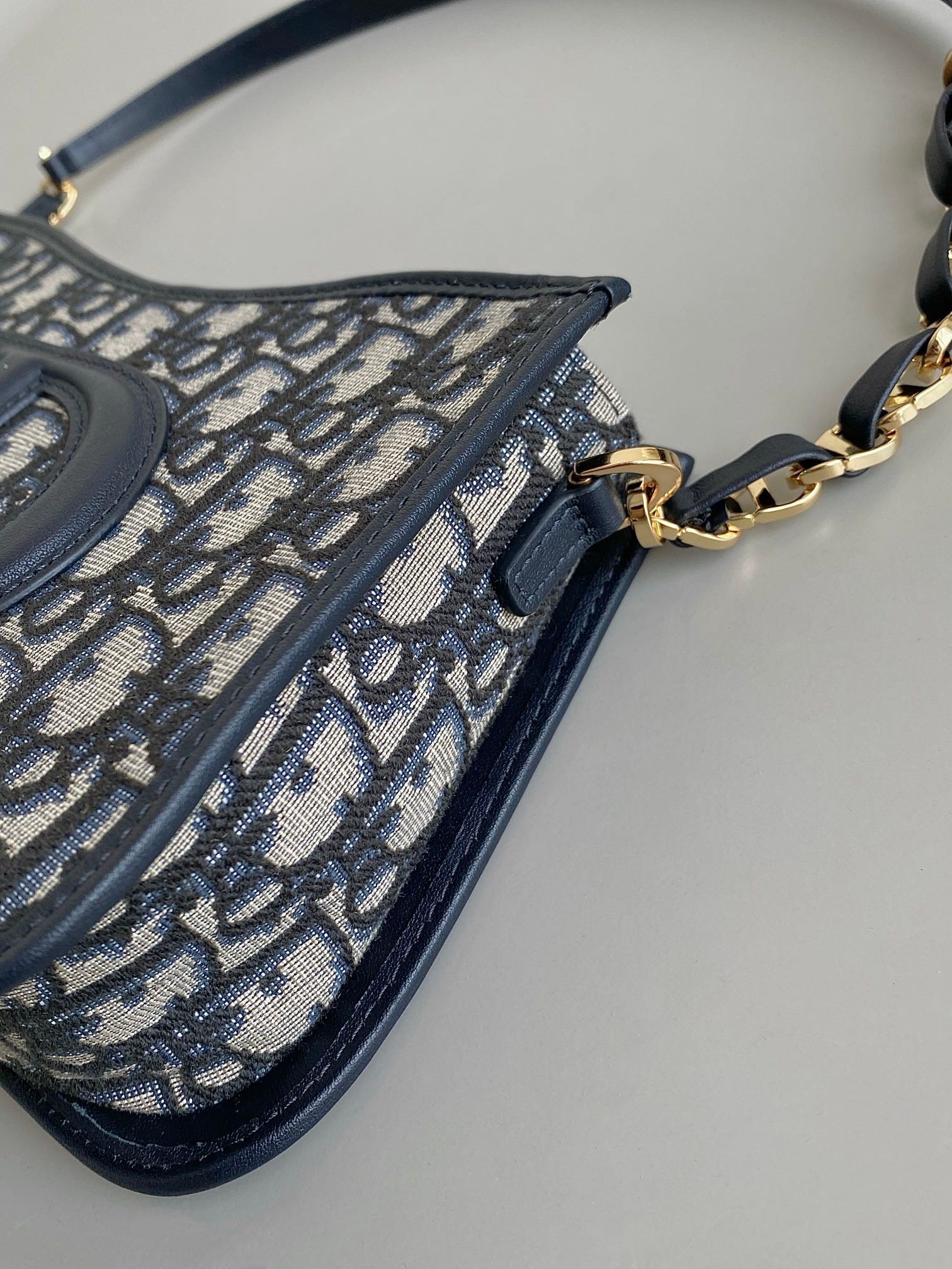 Dior Mini Hobo 23 Jacquard Bag Blue - Image 9