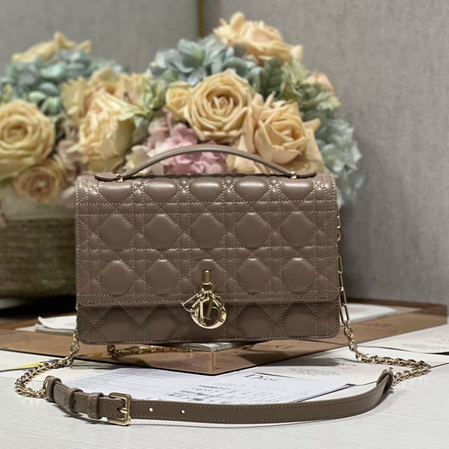 Dior My CD 24 Dark Brown Lambskin Bag