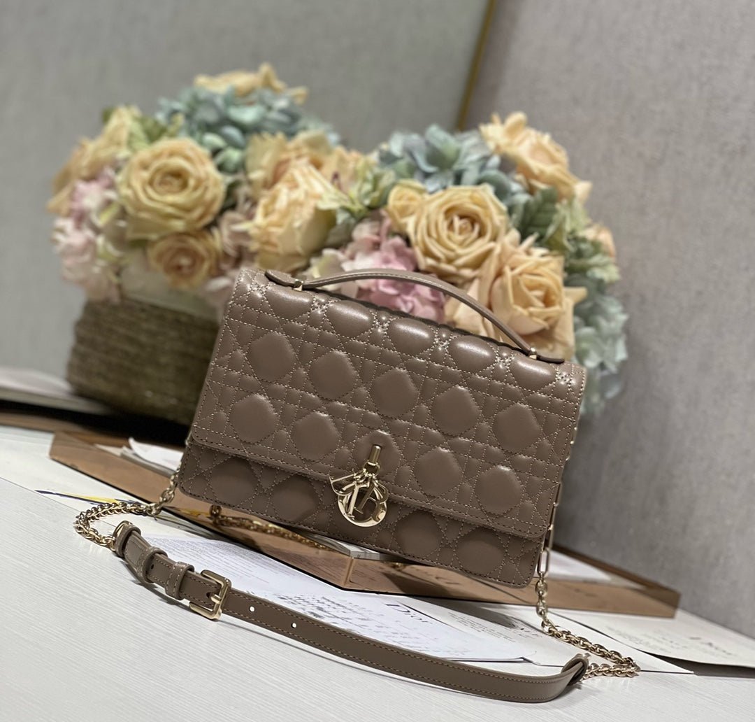 Dior Miss CD 24cm Dark Brown Lambskin Bag