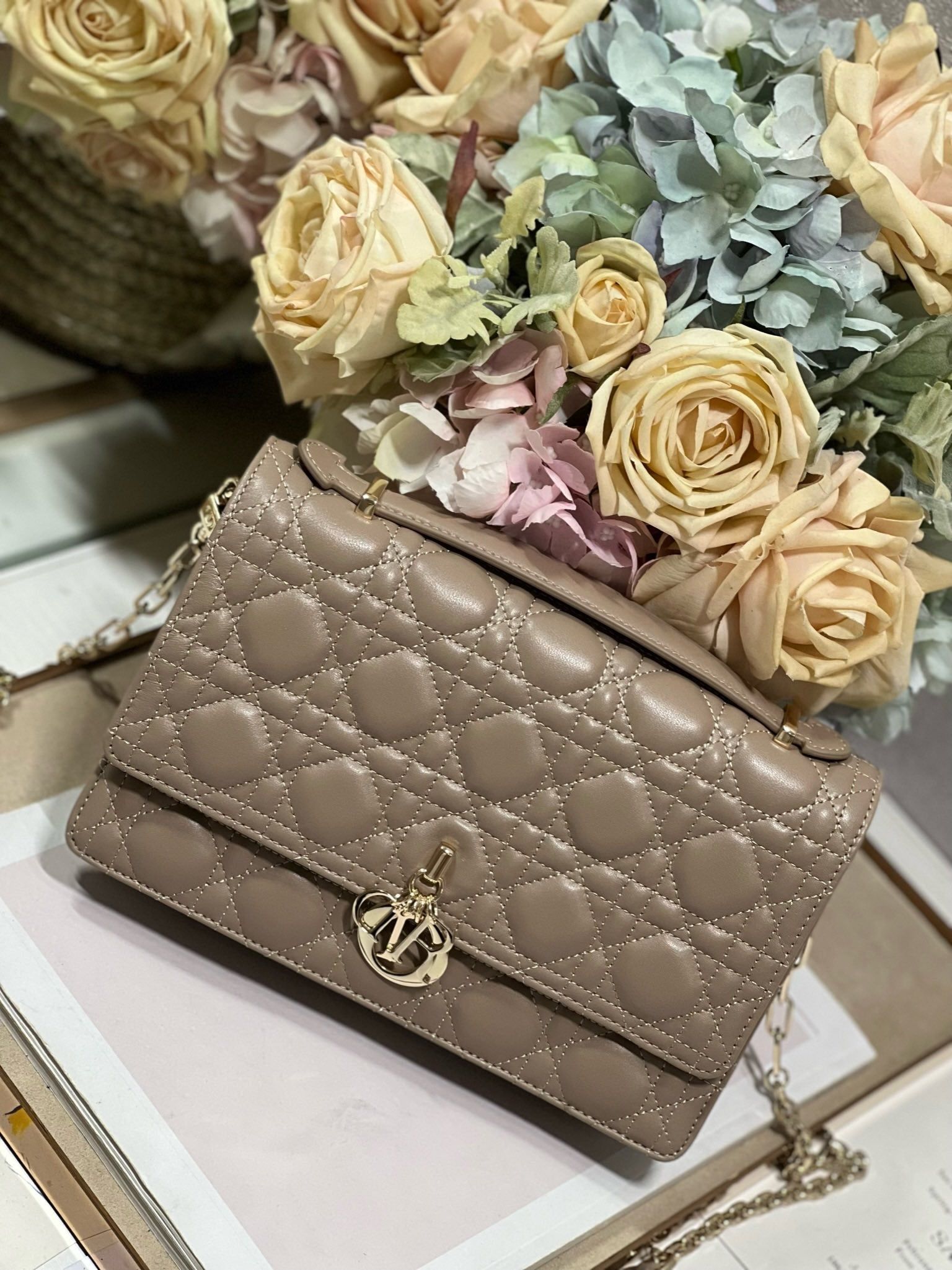 Dior My CD 24 Dark Brown Lambskin Bag - Image 9