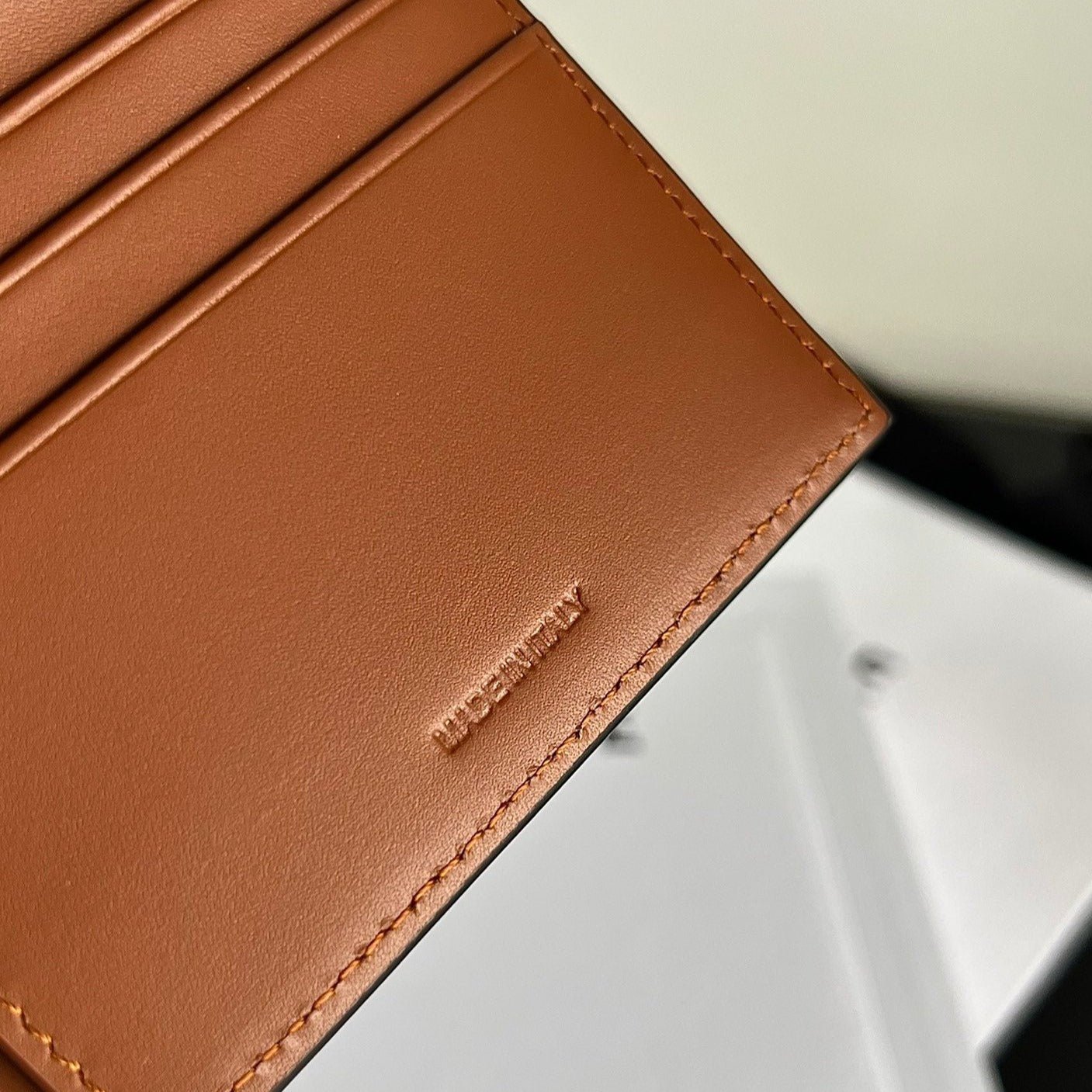 CELINE TRIOMPHE 10 CALFSKIN WALLET TAN - Image 5