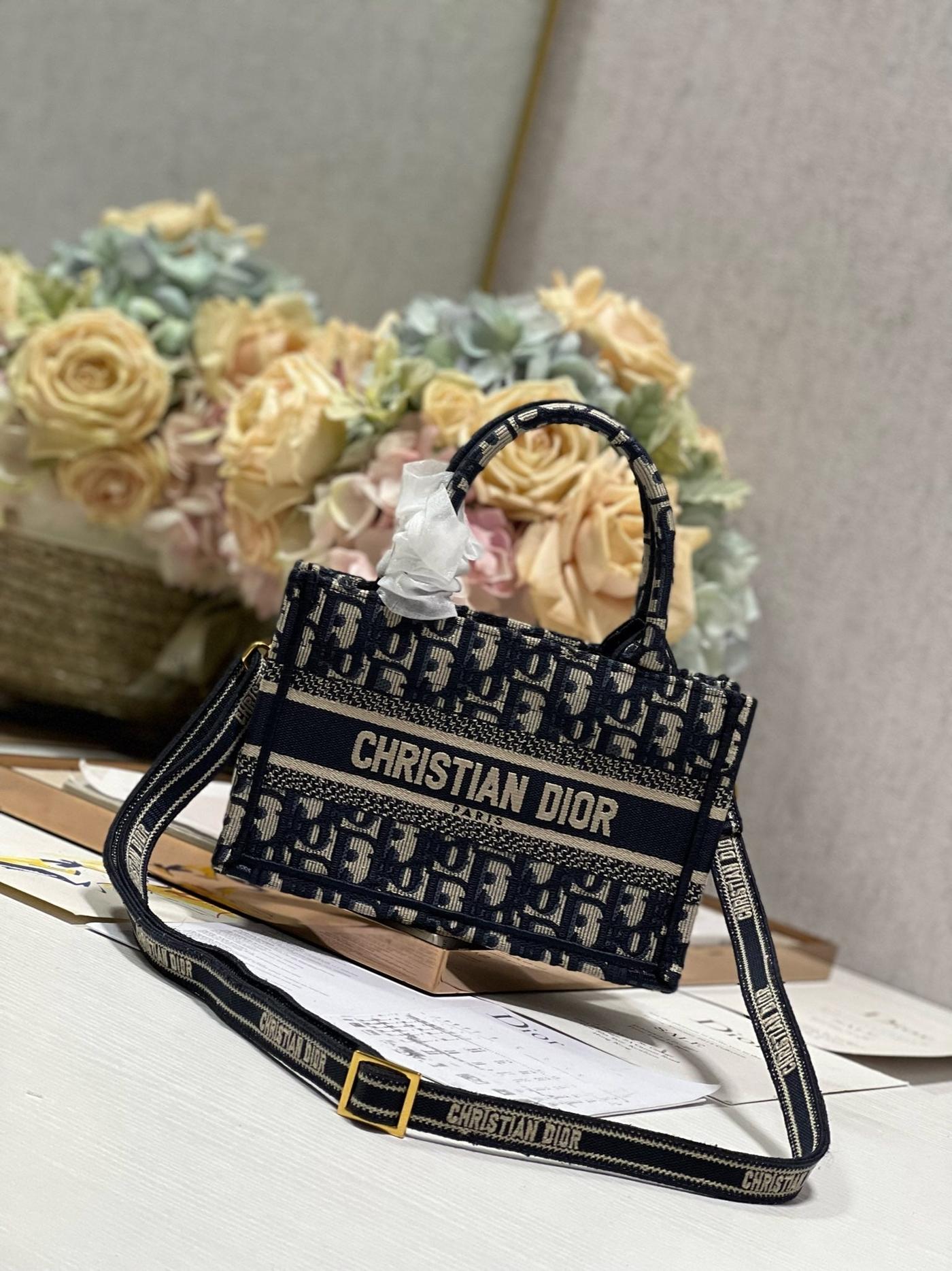 Alternative view of Dior Book Tote 21.5 Beige Blue Bag