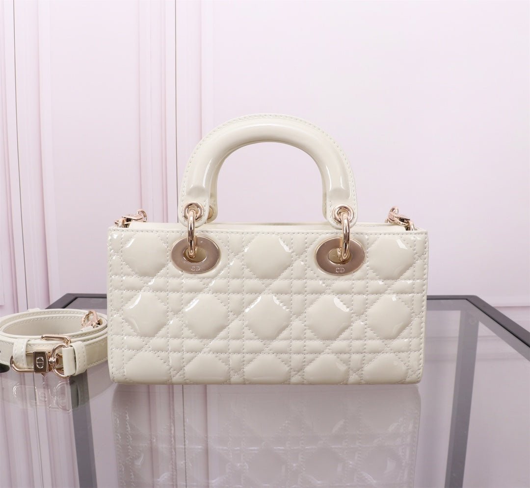 Dior Medium Lady D-Joy White Lambskin Handbag - Image 6