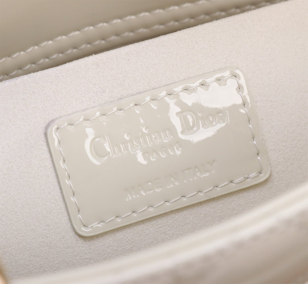 Dior Medium Lady D-Joy White Lambskin Handbag - Image 8